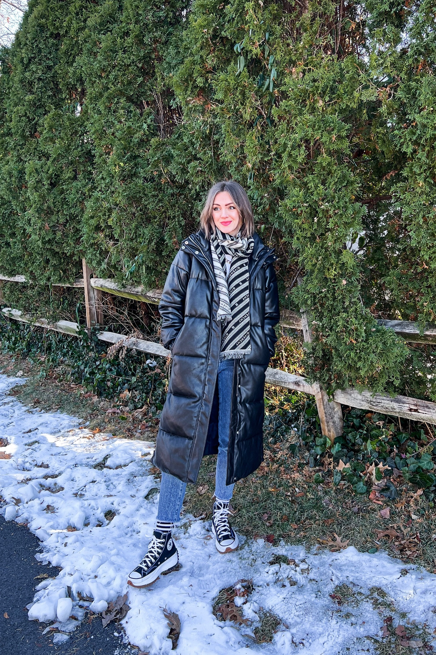 Faux leather // puffer coat // warm coats // converse // platform converse // trendy sneakers // sale // coat TTS // shoes are unisex so read the size guidelines!!! I’m a 7 normally but ordered a 5.5 and they fit perfect. // 

#LTKGiftGuide #LTKSeasonal #LTKCyberweek