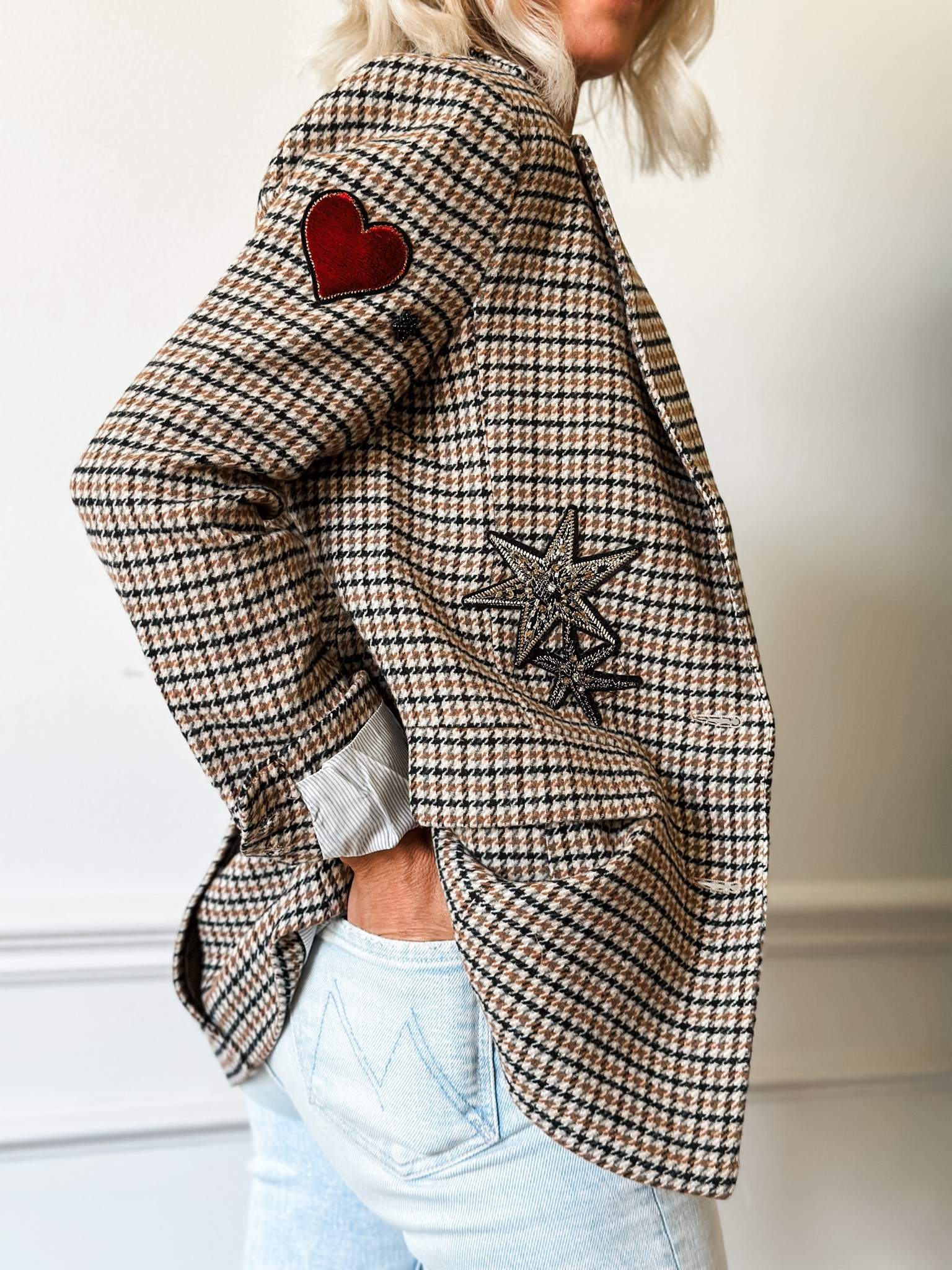 Best seller!!  Appliqué Blazer.  I sized down to xxs.  Some people are happier with their true size for room in arms. 
Fall style, Anthropologie, Mother Denim

#LTKFind #LTKBacktoSchool #LTKstyletip