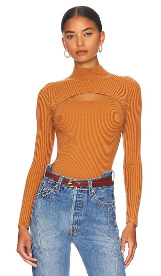 Sheila Top in Cinnamon | Revolve Clothing (Global)