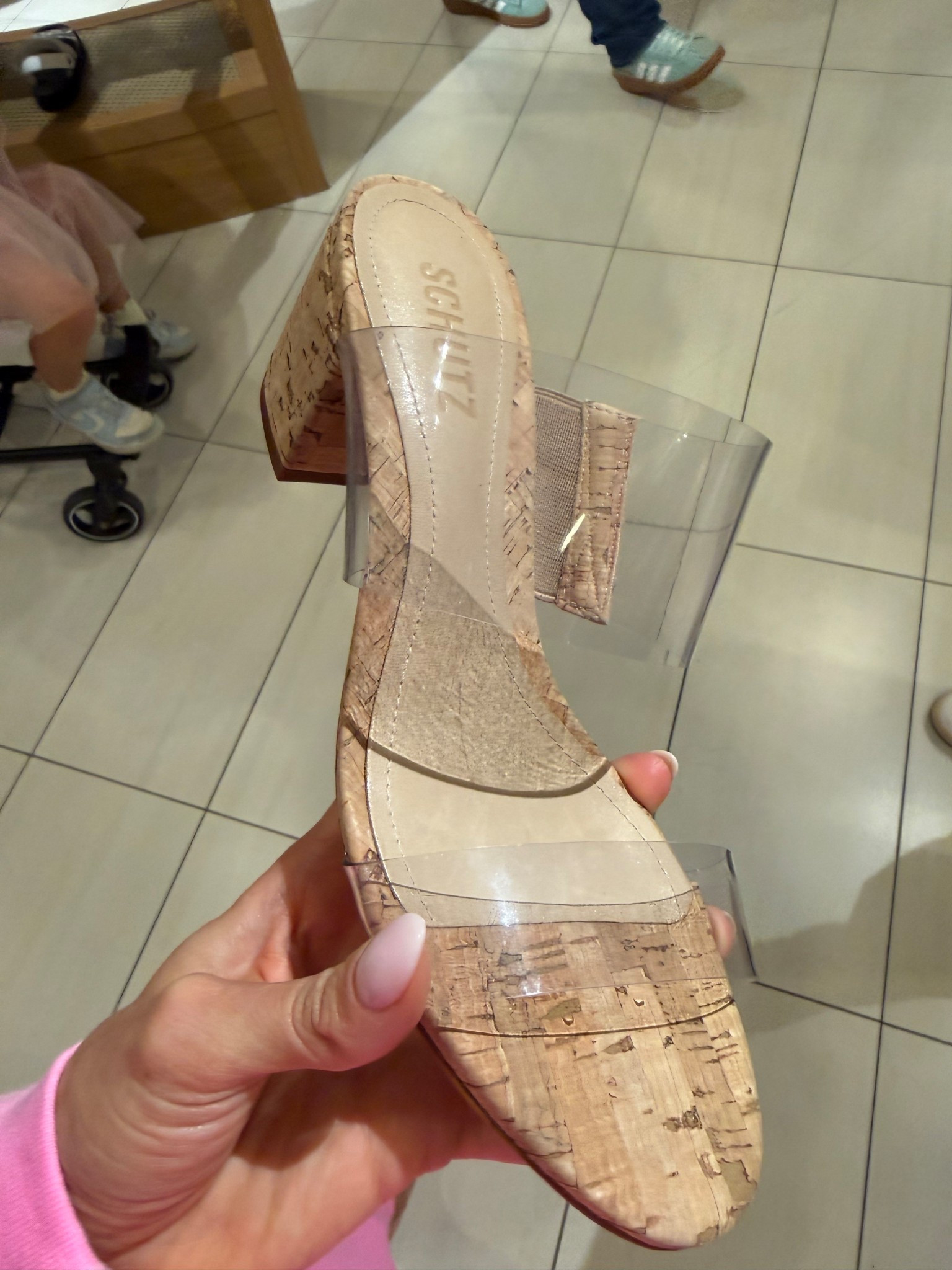 An everyday clear heel that’s lower in a heel if you don’t want anything too high. Extremely comfortable 

#LTKSeasonal