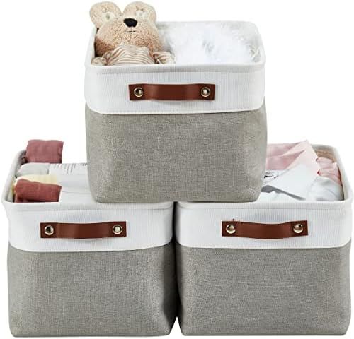 DECOMOMO Closet Storage Bins | Foldable Fabric Storage Baskets with Handles for Clothing Nursery Lin | Amazon (US)