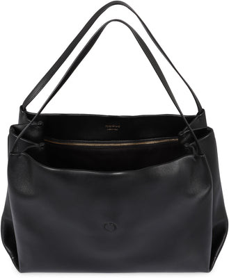 Women's Calf Leather Tote Bag Black Calfskin | Italist Inc.
