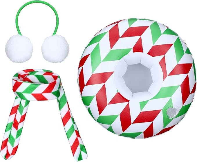 Aoriher 3 Pieces Christmas Doll Clothing Accessory Includes Earmuffs Plaid Cozy Scarf an Inflatab... | Amazon (US)