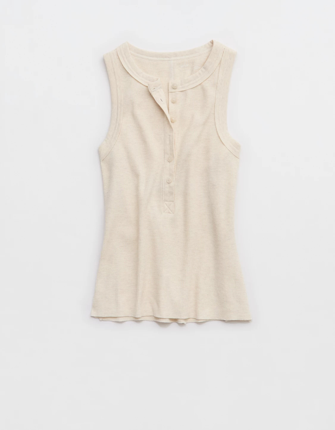 Aerie Unwind Waffle Henley Tank Top | Aerie