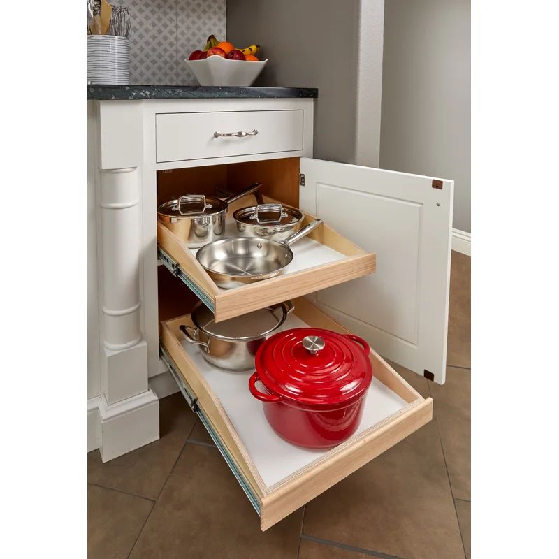 Slide-Out Shelf Made-to-Fit Full Extension Rails | Wayfair North America