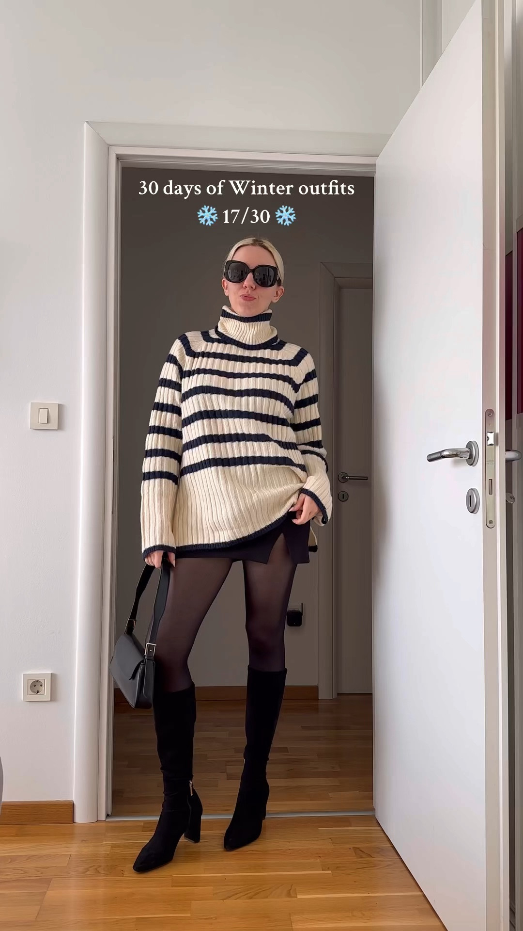 Obsessed with this striped turtleneck 🤍 

#turtleneck #stripes #miniskirt #kneehighboots

#LTKstyletip #LTKeurope