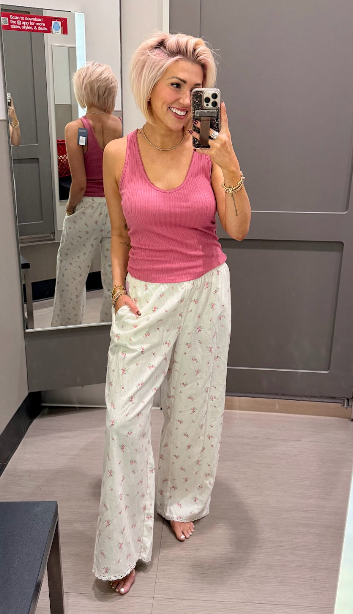 Comfy, cozy, and perfect for Spring! Top: Small // Bottoms: Medium 

 #LTKootd #LTKselfcare #LTKOver40