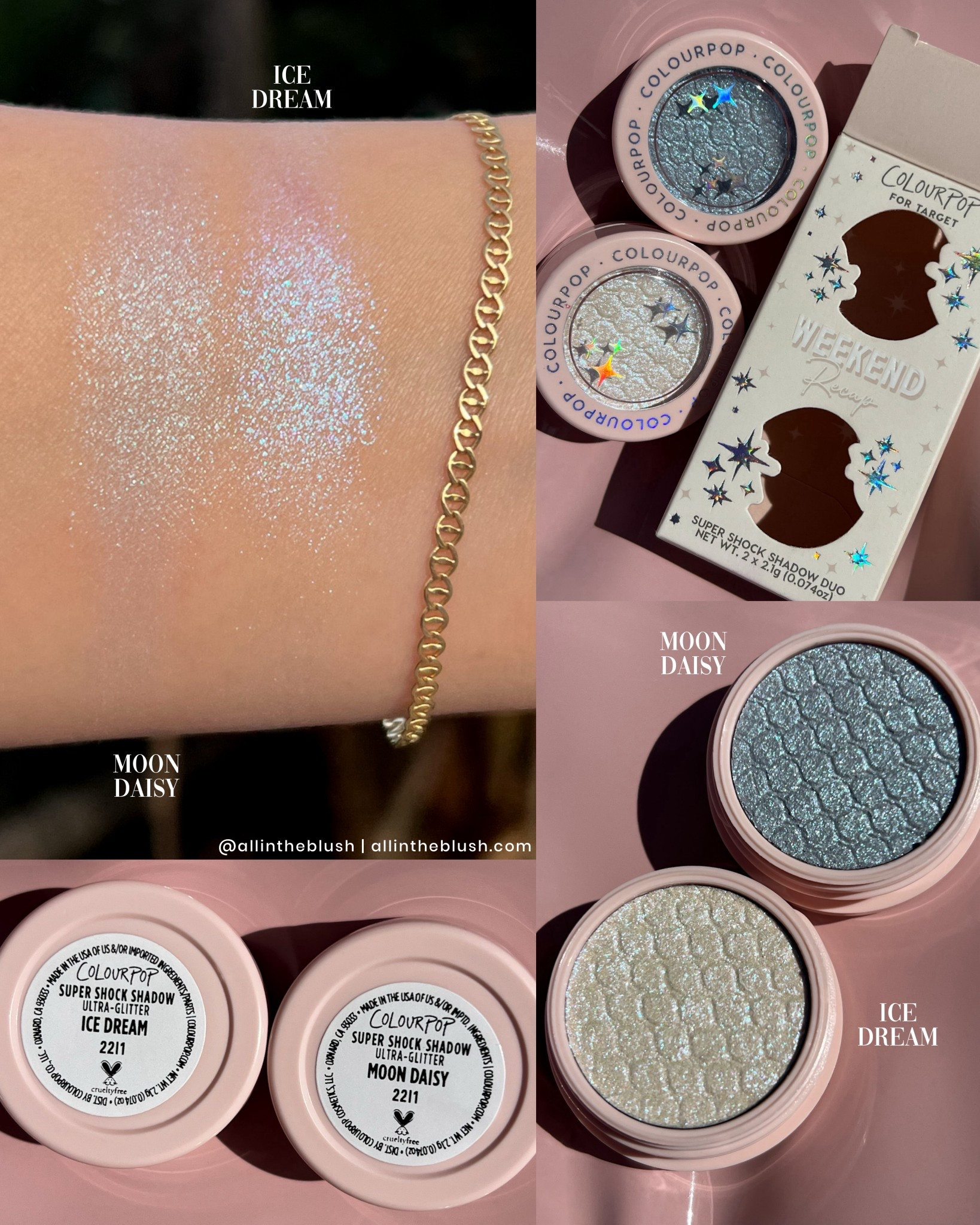 Swatching ColourPop’s Ice Dream + Moon Daisy Super Shock Shadows✨

#LTKBeauty #LTKootd #LTKgrwm