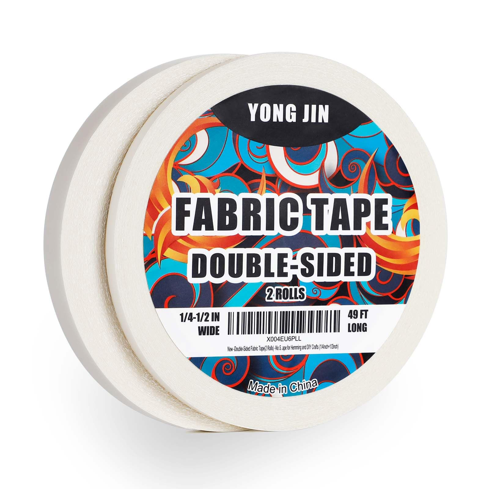 YONGJIN Double-Sided Fabric Tape (2 Rolls) - No Sewing or Ironing Required, Perfect for Quick Clo... | Amazon (US)