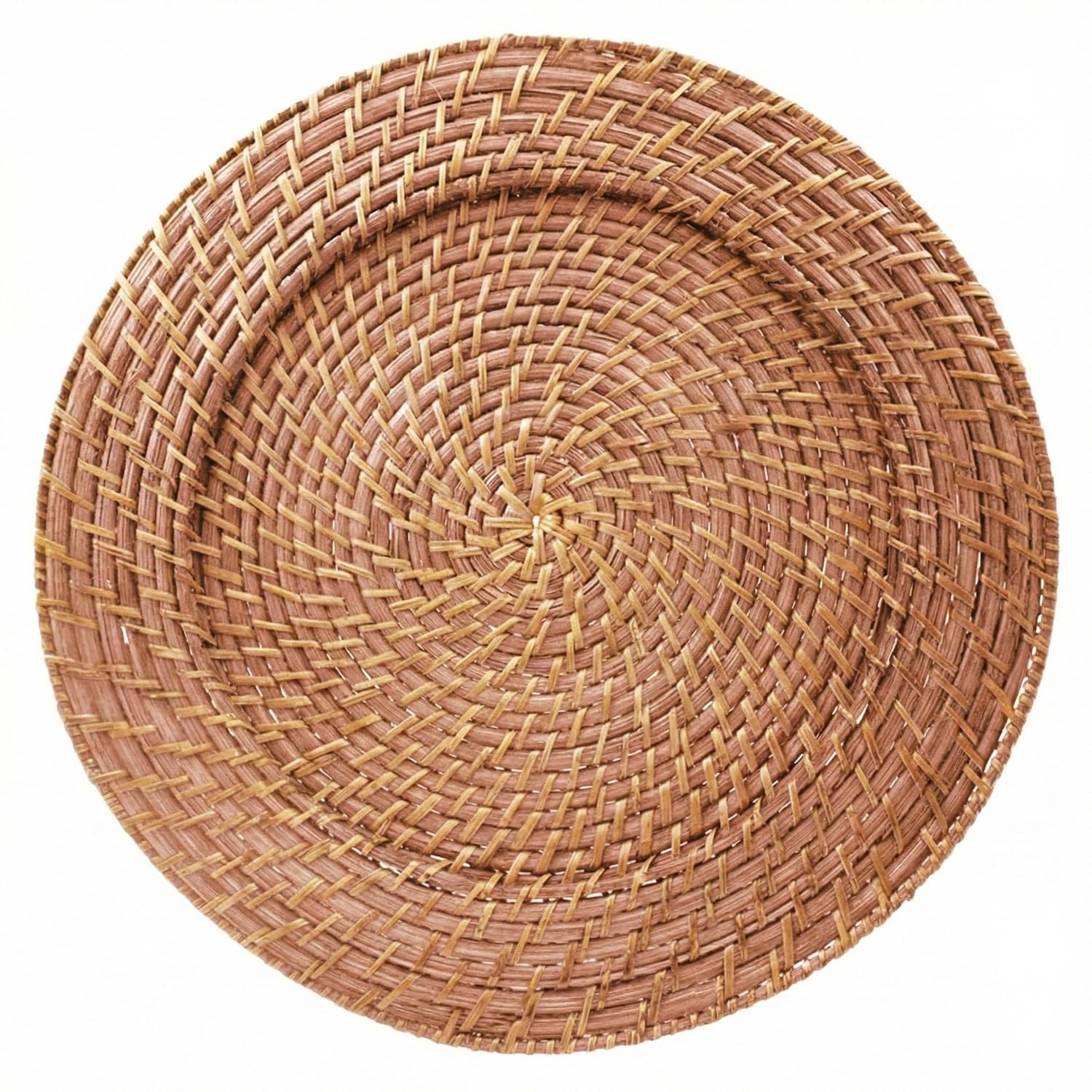 ChargeIt by Jay Ch, Charge it by Jay Harvest Round Rattan Charger Plate - Set of 4, brown | Amazon (US)