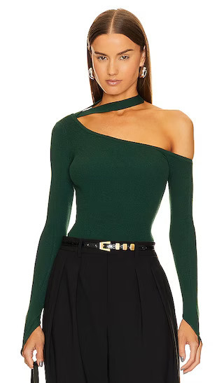 Michael Costello x REVOLVE Pia Bodysuit in Dark Green. - size XL | Revolve Clothing (Global)