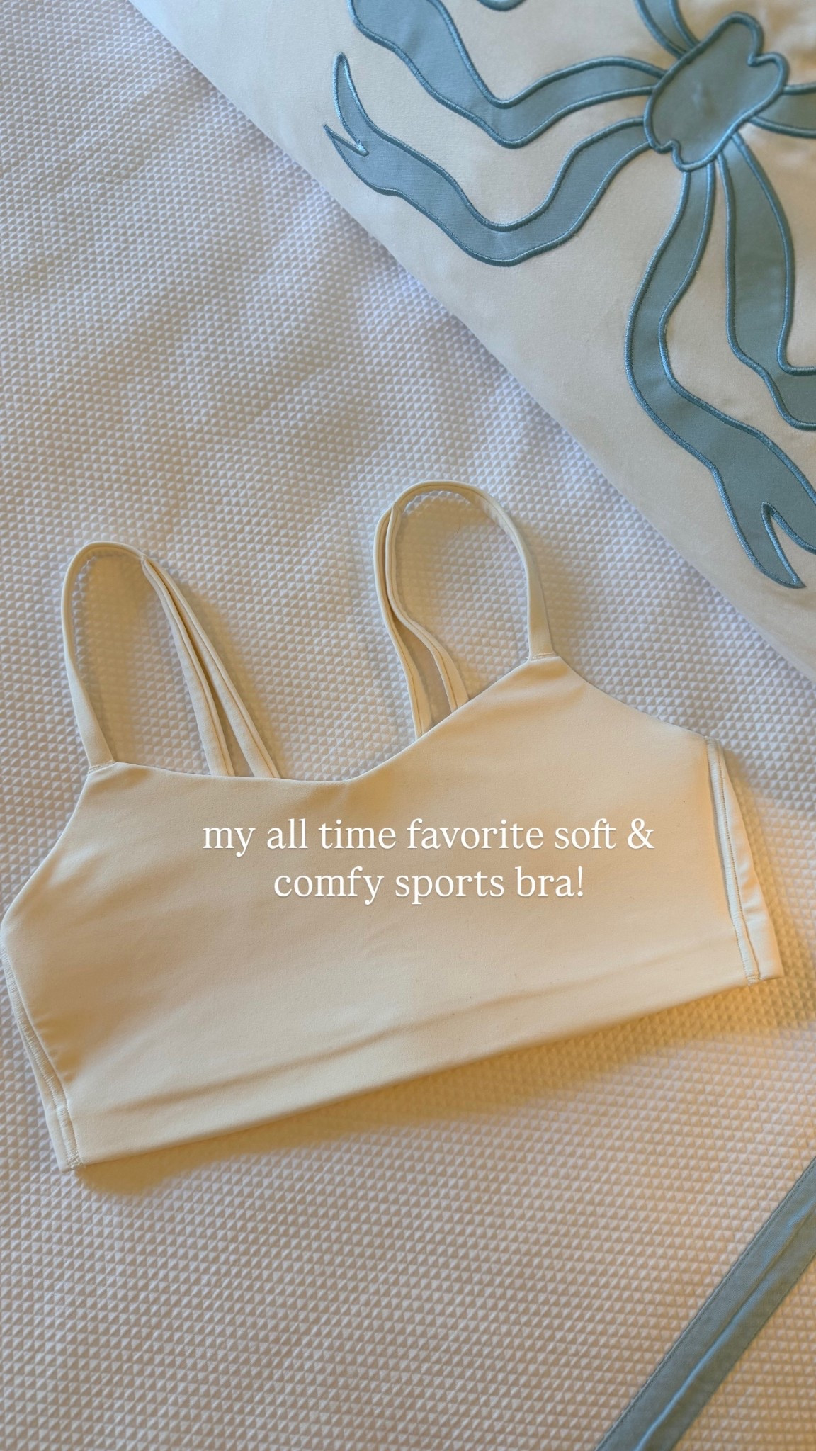 My all time favorite comfy and soft sports bra! I wear a size medium! 