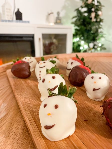 Melting snowmen chocolate covered strawberries 

#LTKunder50 #LTKGiftGuide #LTKHoliday