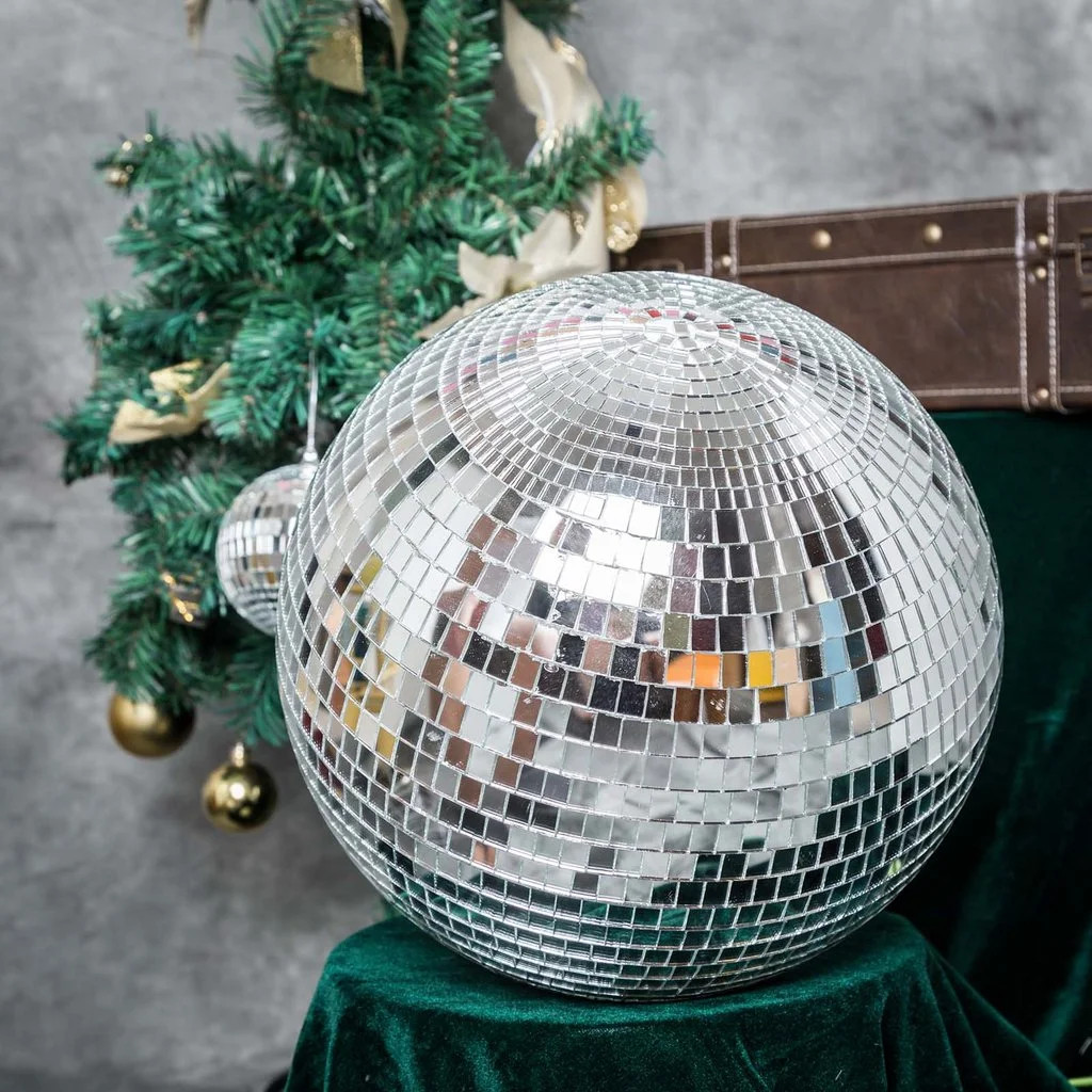 BalsaCircle 24" Large Silver Mirror Disco Balls Hanging Glass Party Christmas Ornaments Wedding D... | Walmart (US)