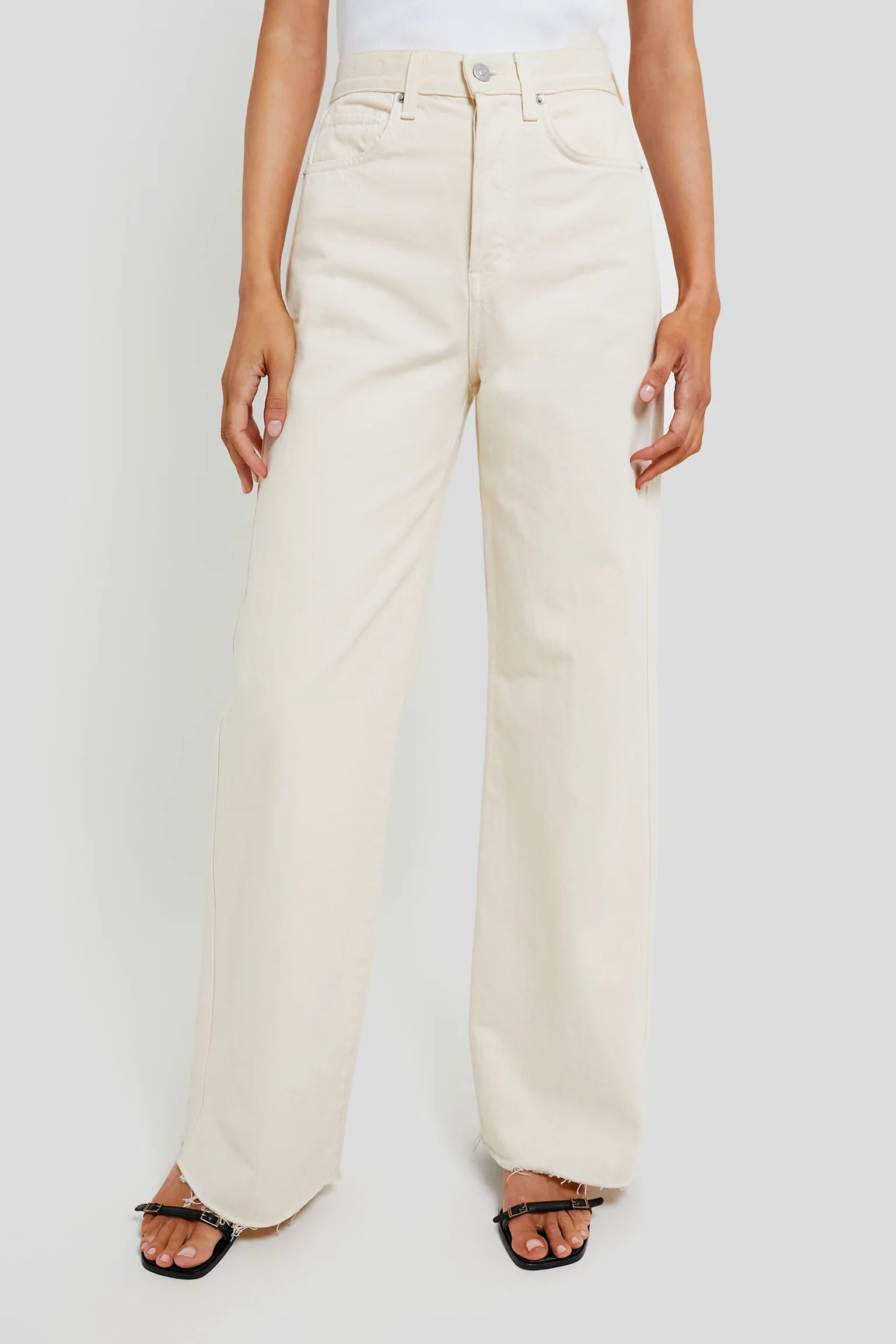 Ecru Taylor High Rise Wide Leg | Tuckernuck (US)