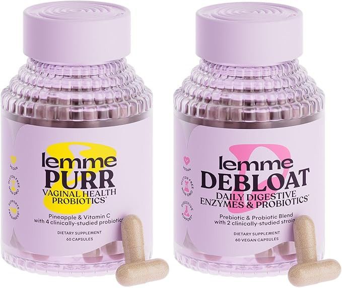 Lemme Purr & Debloat Capsule Bundle - Vaginal Health Supplement for Women, Debloat Capsules for B... | Amazon (US)
