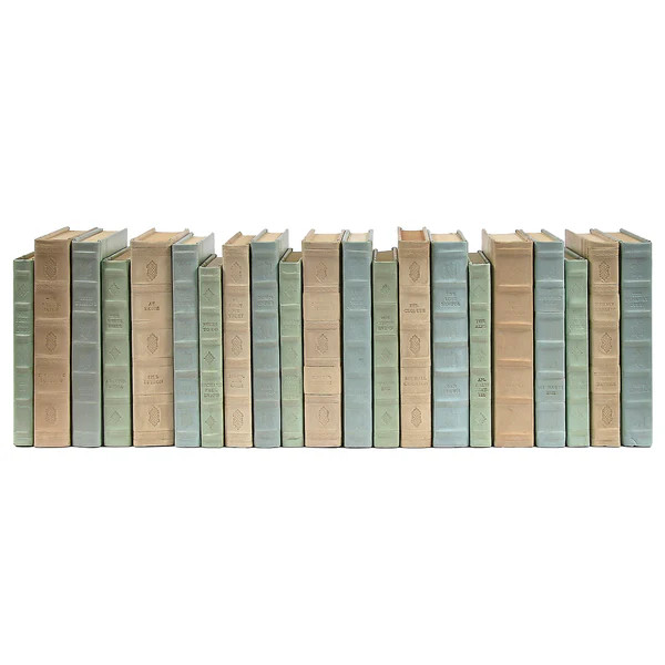 Tonal Leather Decorative Book Set of 21 | Paynes Gray Inc