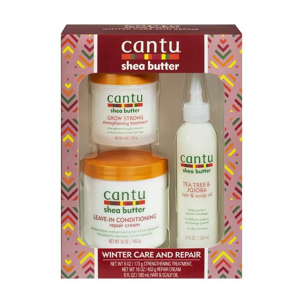 ($15 Value) Cantu Women's Winter Care Gift Set 2020, Cantu Grow Strong, Cantu Leave-in Repair Cre... | Walmart (US)