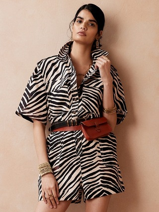 Linen Romper | Banana Republic (US)