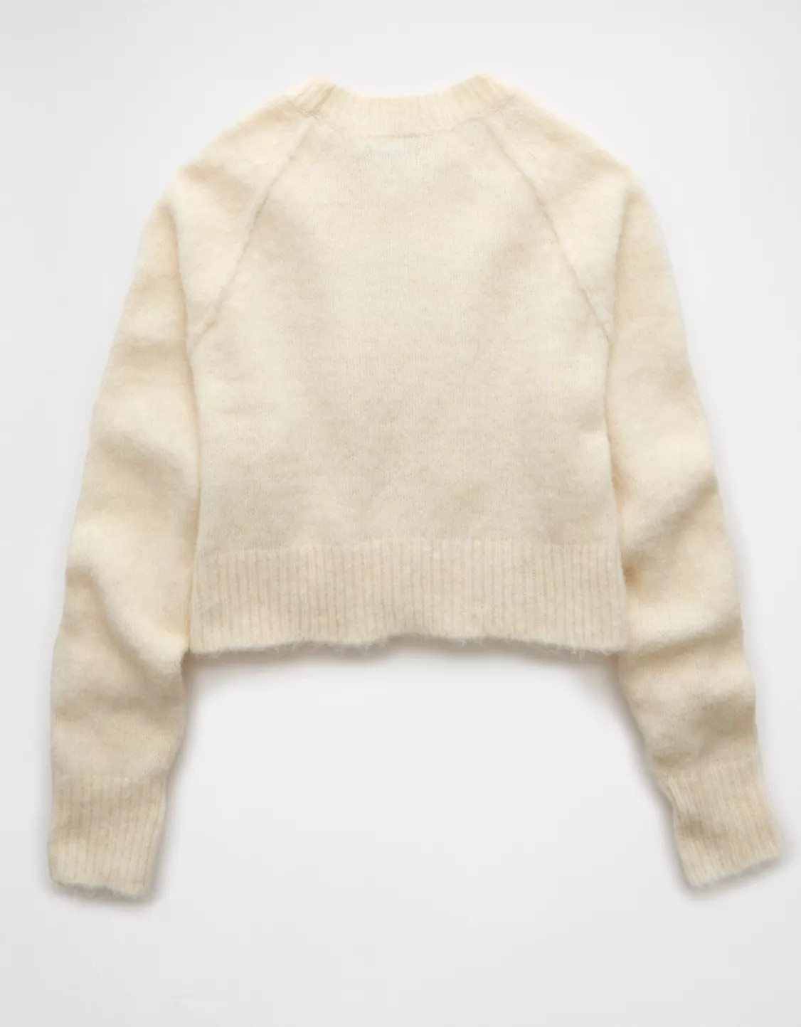 AE Cropped Crew Neck Bow Sweater | American Eagle Outfitters (US & CA)