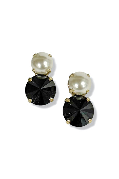 TOVA x TWT\u00ae Maegan Jet and Pearl Earrings | The Willow Tree