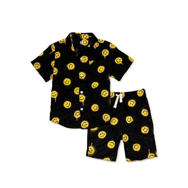 Wonder Nation Toddler Boy's Short Sleeve Set, 2 Piece, Sizes 12 Months - 5T | Walmart (US)