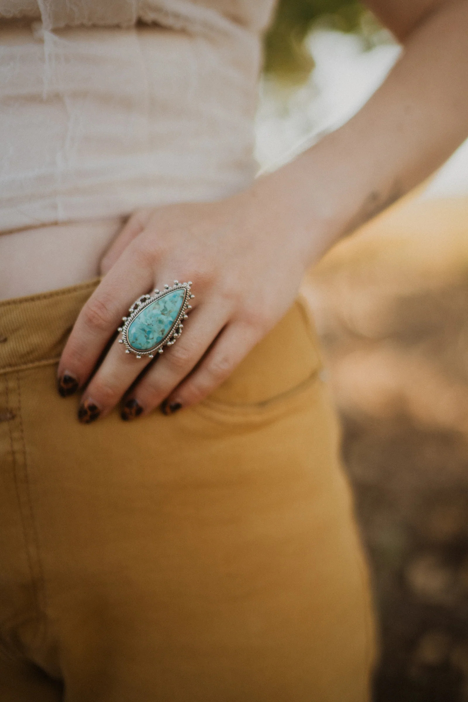 Cullen Ring | Arizona Turquoise | Goldie Lew Jewelry
