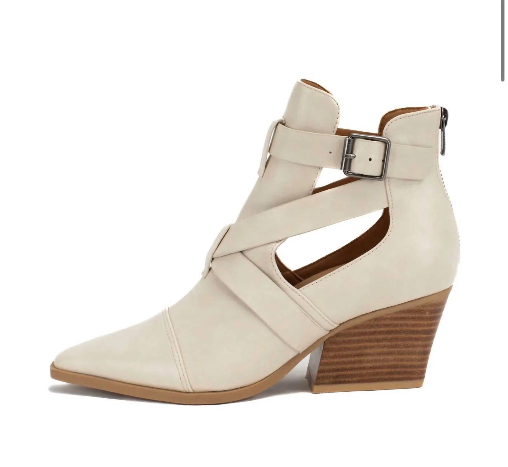 Women's Canoly Cut-Out Bootie In White | Shop Simon