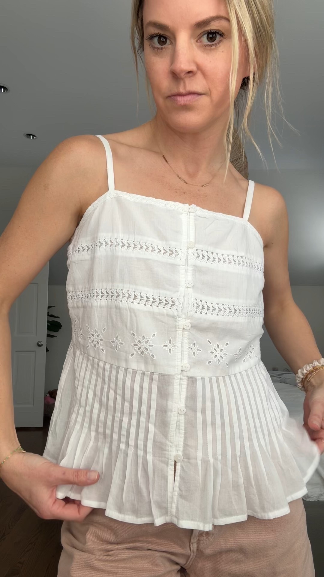 New target tank is a win! Wearing a small and has adjustable straps. Shorts are old Agolde 

Target finds 