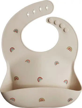 Mushie Rainbows Silicone Bib | Nordstrom | Nordstrom