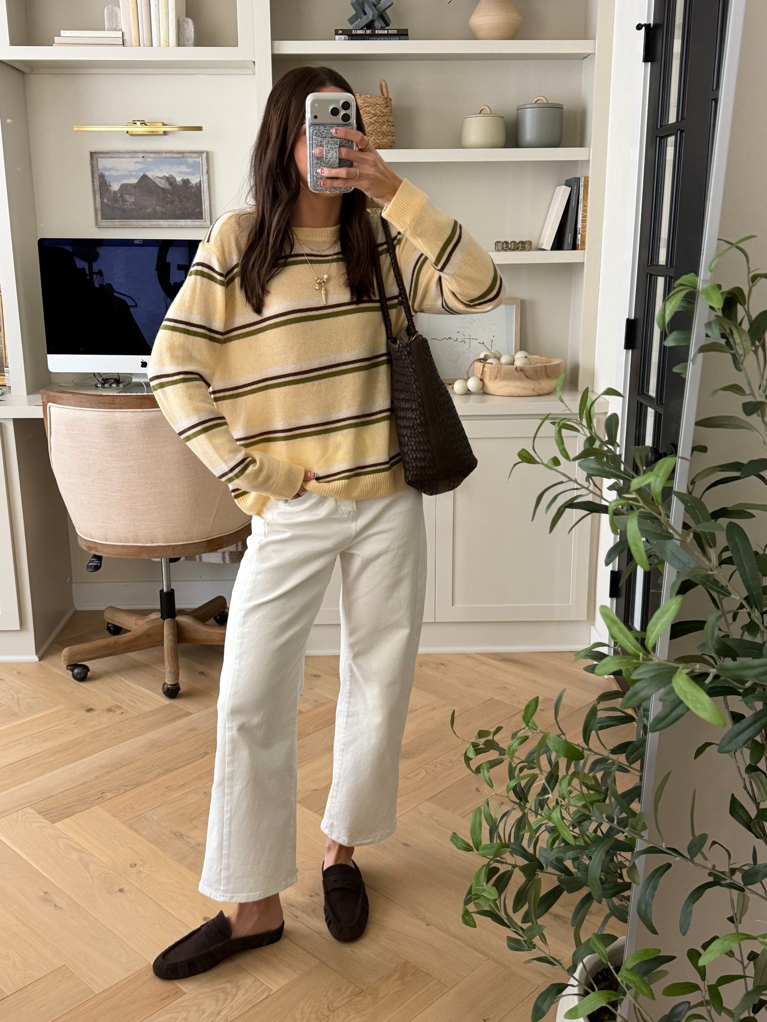 Cashmere sweater: true to size (S)
White barrel jeans: tts (26)
Loafer mules: tts, size down if between

Spring outfit ideas / cold spring outfit / white jeans outfit inspo / reformation 

#LTKootd #LTKSeasonal