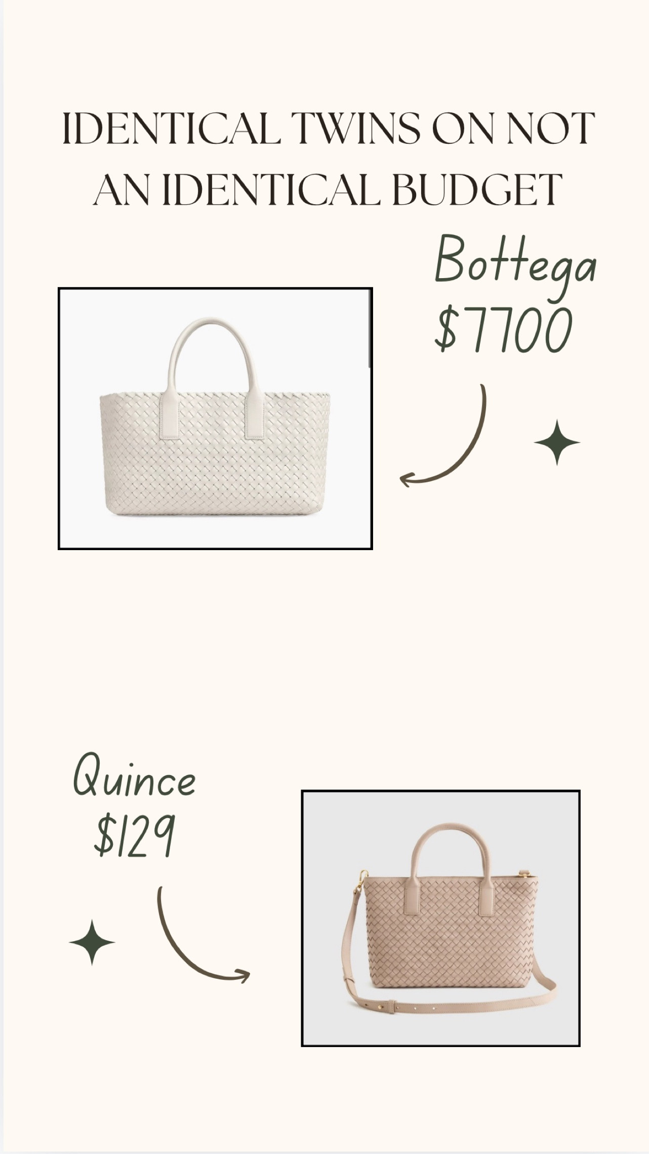 Identical Twins on Not an Identical Budget! 

#LTKOver40 #LTKItBag #LTKStyleTip