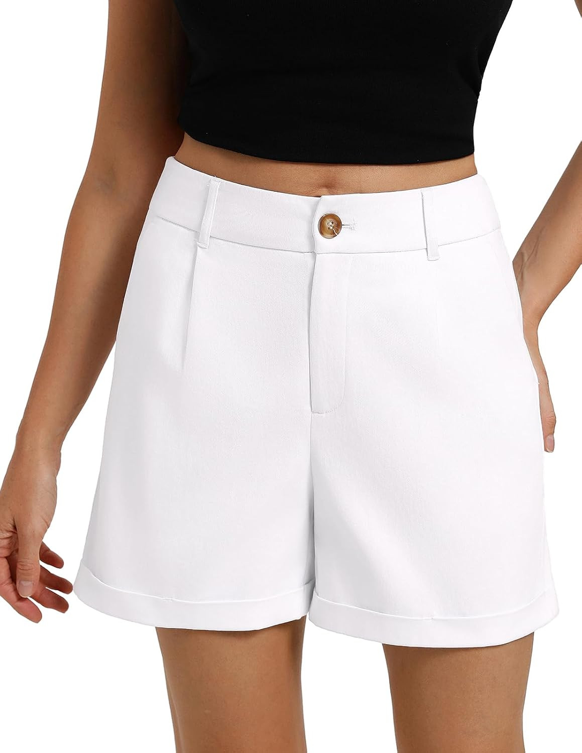 Belle Poque Women Dressy Shorts High Waisted Tailored Shorts with Pockets Summer 2026 | Amazon (US)
