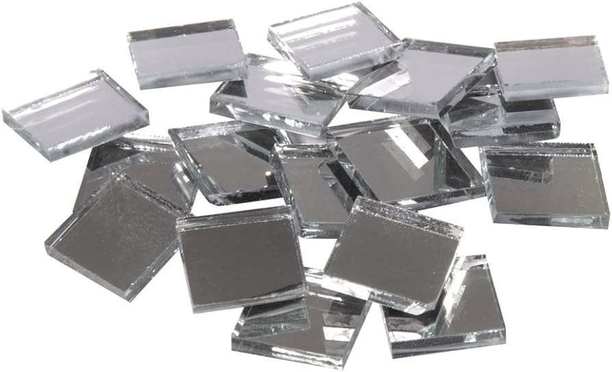 Rayher 1 kg Spiegelmosaik, 10x10 mm, Silber | Amazon (DE)