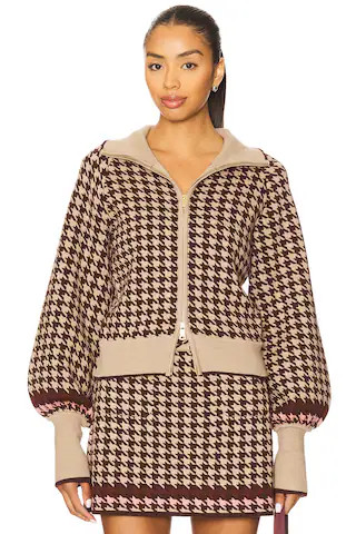 Cara Cara Lyss Jacket in Houndstooth Multi Taupe from Revolve.com | Revolve Clothing (Global)
