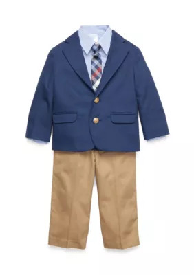 IZOD Button Front Shirt, Jacket, and Pants 3-piece Set Toddler Boys | Belk