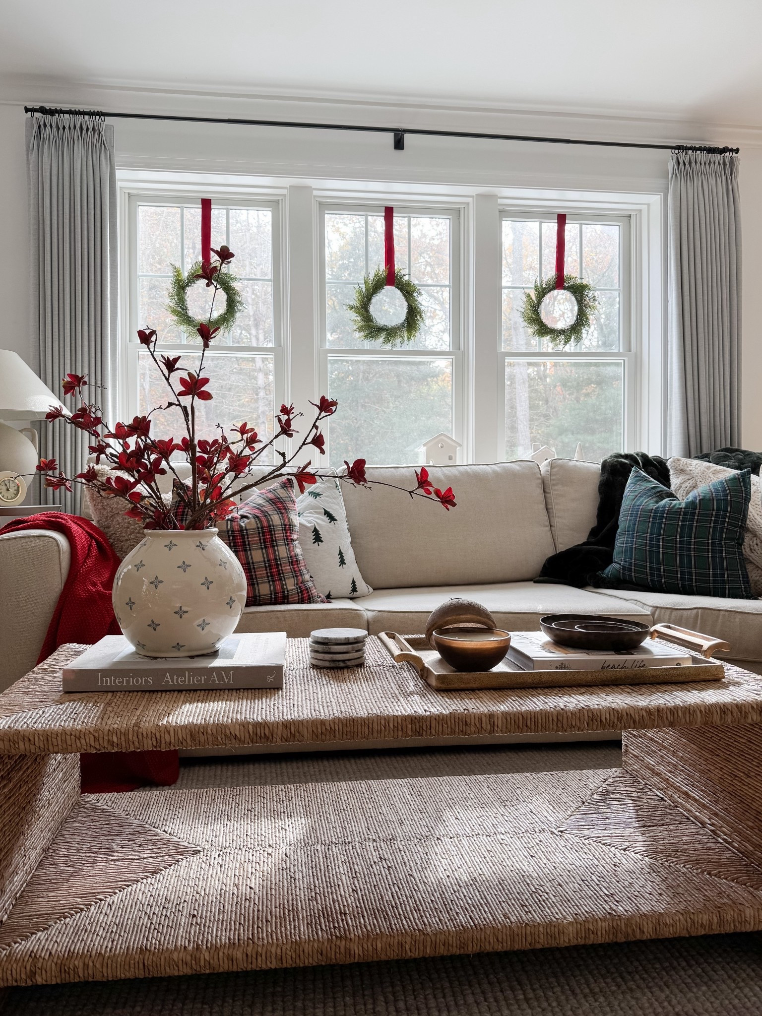 Holiday living room

Amazon home  sofa cover Ralph Lauren Christmas decor  Coastal living room  throw blanket, throw pillows, potter barn sofa,  vase, jute rug, sherri calnan home

#LTKHome #LTKHoliday