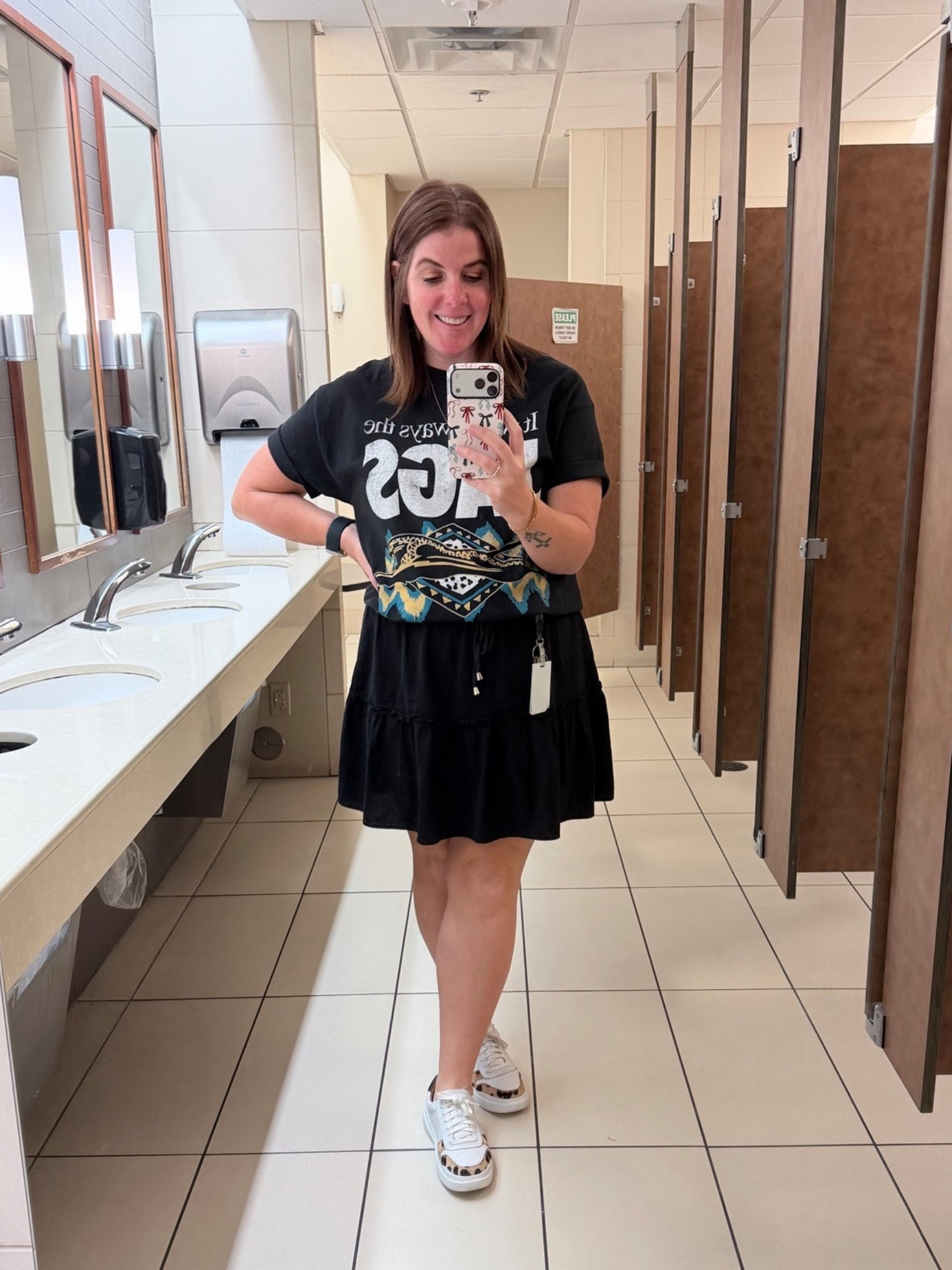 Victory Monday’s are starting to be my fave! The tee is from 8103 Clothing (check out their site for the tee), skirt is Amazon and sneakers are Cole Haan! It was the perfect victory Monday look  

#LTKdayinmylife #LTKWorkwear #LTKootd