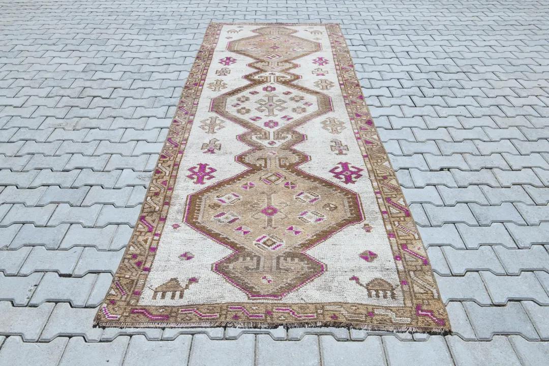 4x11 Runner Rug, Vintage Runner Rug, Soft Runner Rug, Entryway Rug, 4x11 Vintage Rug, 4x11 Turkis... | Etsy (US)