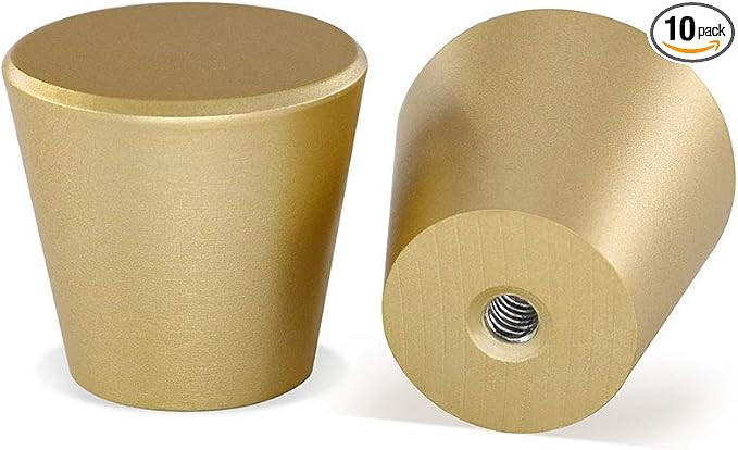 homdiy 10 Pack Brass Cabinet Knobs Gold Knobs for Dresser - Gold Drawer Knobs for Kitchen Cabinet... | Amazon (US)