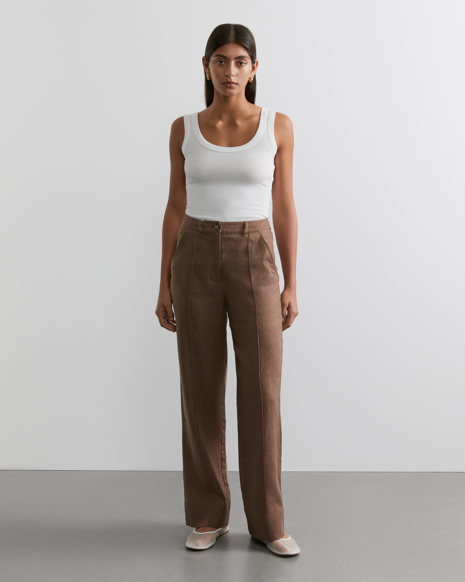 Kayla Linen Pintuck Pant | JAG (Australia & New Zealand)