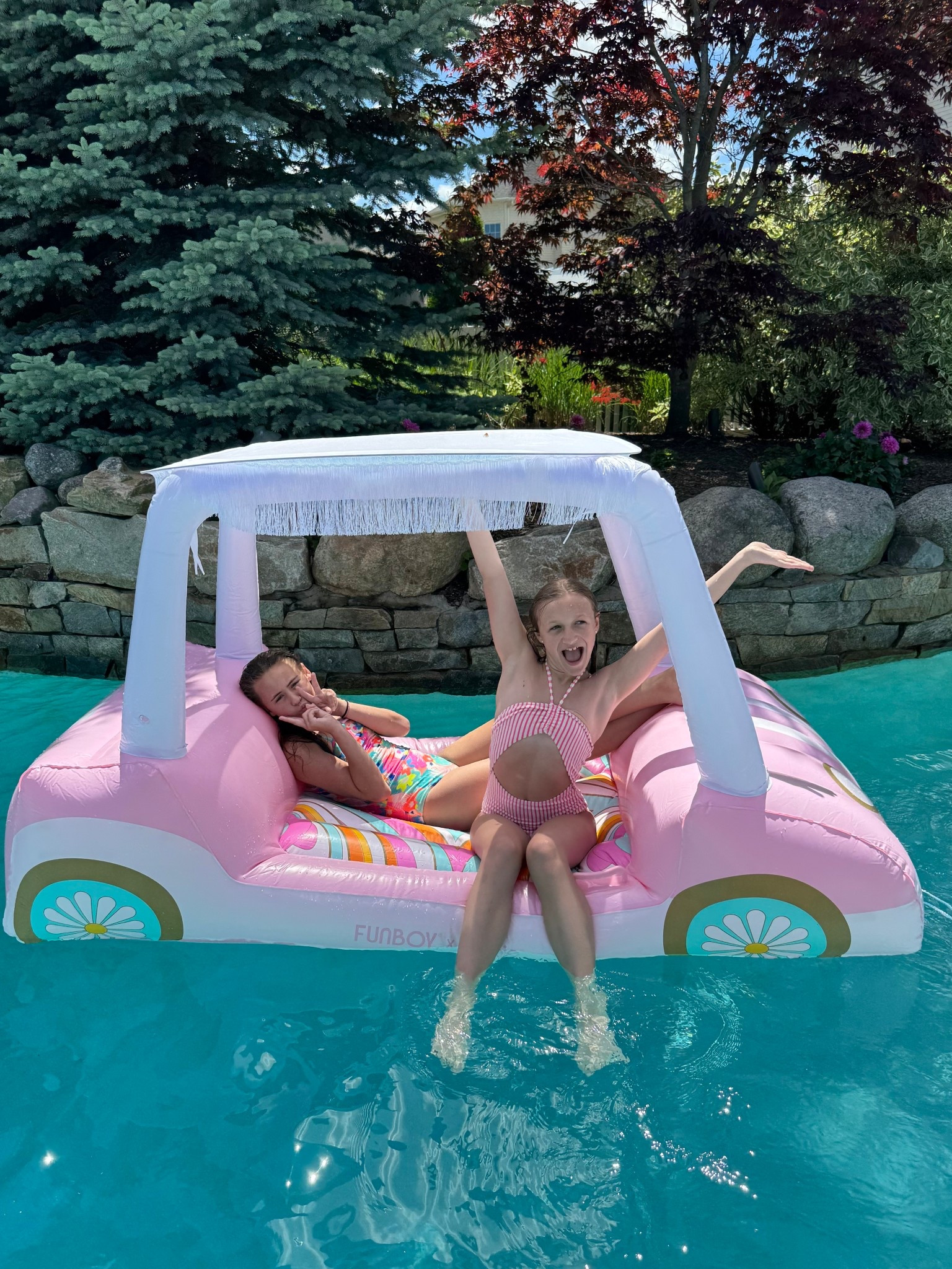 Not sure what’s more fabulous, this Funboy Barbie float or our little ladies lounging on it.  Either way, this pink vehicle will help you cruise through summer with “it” girl flair! #swim #poolfloats #barbie #endlesssummet

#LTKHome #LTKSeasonal #LTKSwim