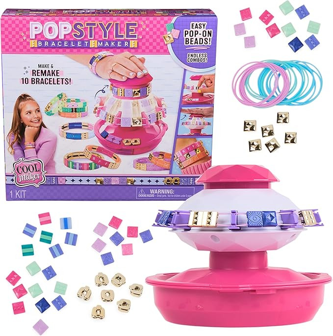 Cool Maker PopStyle Bracelet Maker, 170 Beads for Bracelets, Make & Remake 10 Bracelets, Bracelet... | Amazon (US)