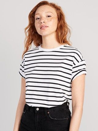 Vintage Striped Drop Shoulder T-Shirt for Women | Old Navy (US)