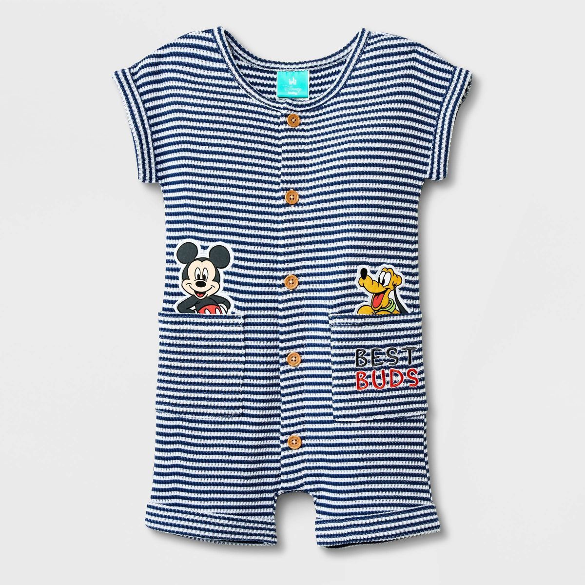 Baby Boys' Disney Mickey Mouse Romper - Blue 12M | Target