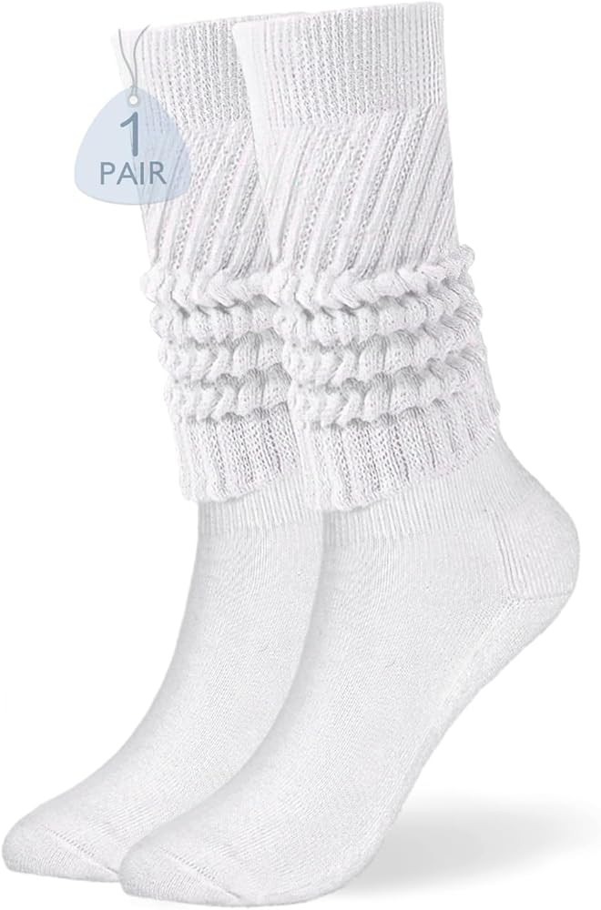 Buauty Women's Slouch Socks, Soft Extra Long Scrunch Knee High Sock fall Winter Knit Slouchy Thig... | Amazon (US)