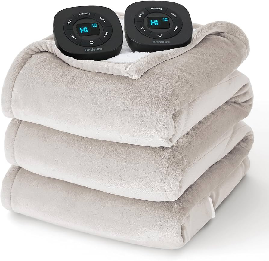 Bedsure Electric Blanket Queen Size - Dual Control Heated Blanket Queen, Fast Heating with 10 Tim... | Amazon (US)