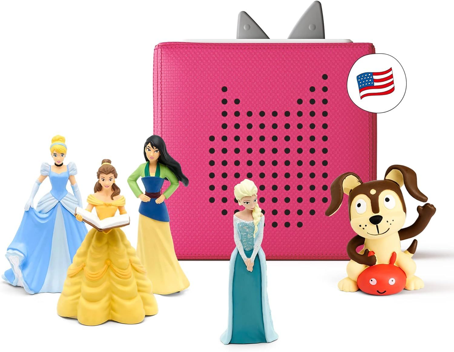 Toniebox Audio Player Starter Set with Elsa, Belle, Cinderella, Mulan, and Playtime Puppy - Imaginat | Amazon (US)