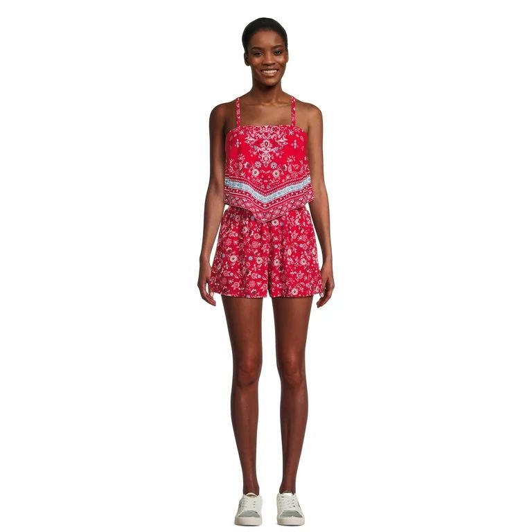 No Boundaries Juniors’ Bandana Tube Top and Shorts Set, 2-Piece, Sizes XS-XXXL | Walmart (US)
