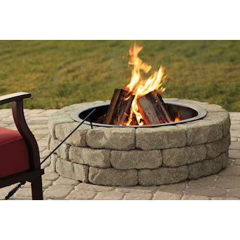 Oldcastle 43.5-in L x 43.5-in W x 12.5-in H Sandhill Concrete Fire Pit Kit | Lowe's